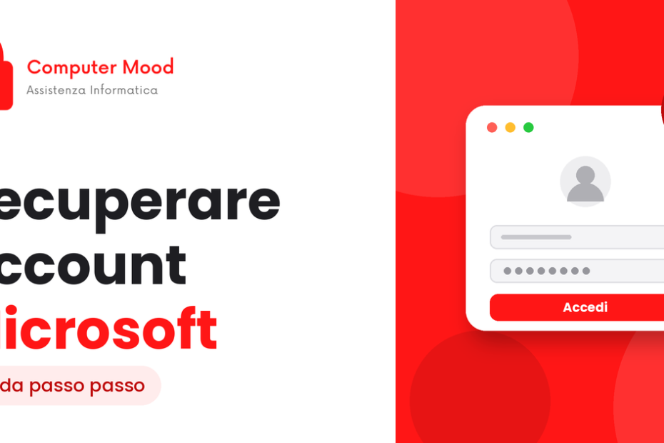 Come recuperare account Microsoft dal computer.