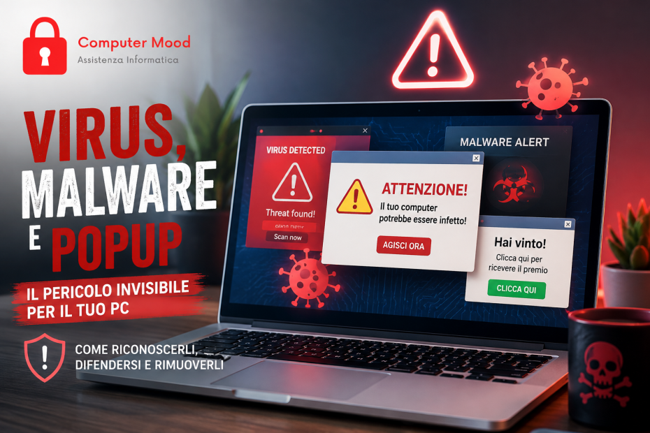 Virus, malware e popup sul PC: come riconoscerli e cosa fare